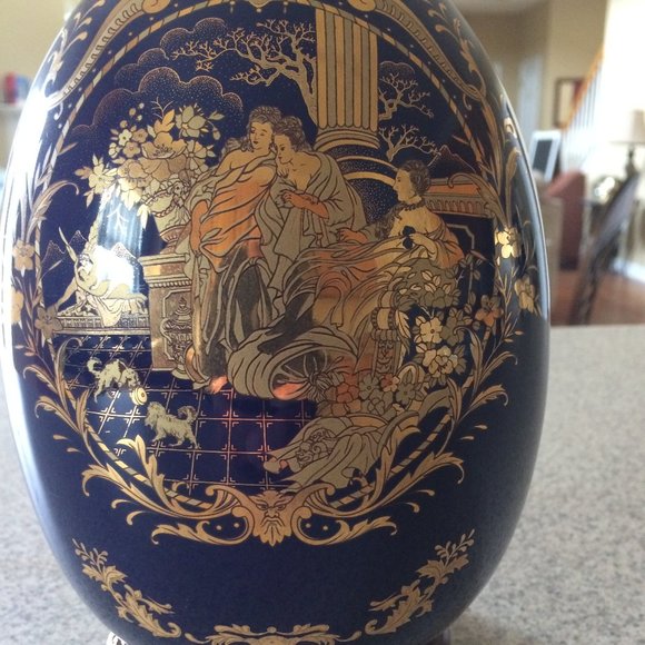 Accents Limoges Cobalt And Gold Egg Poshmark